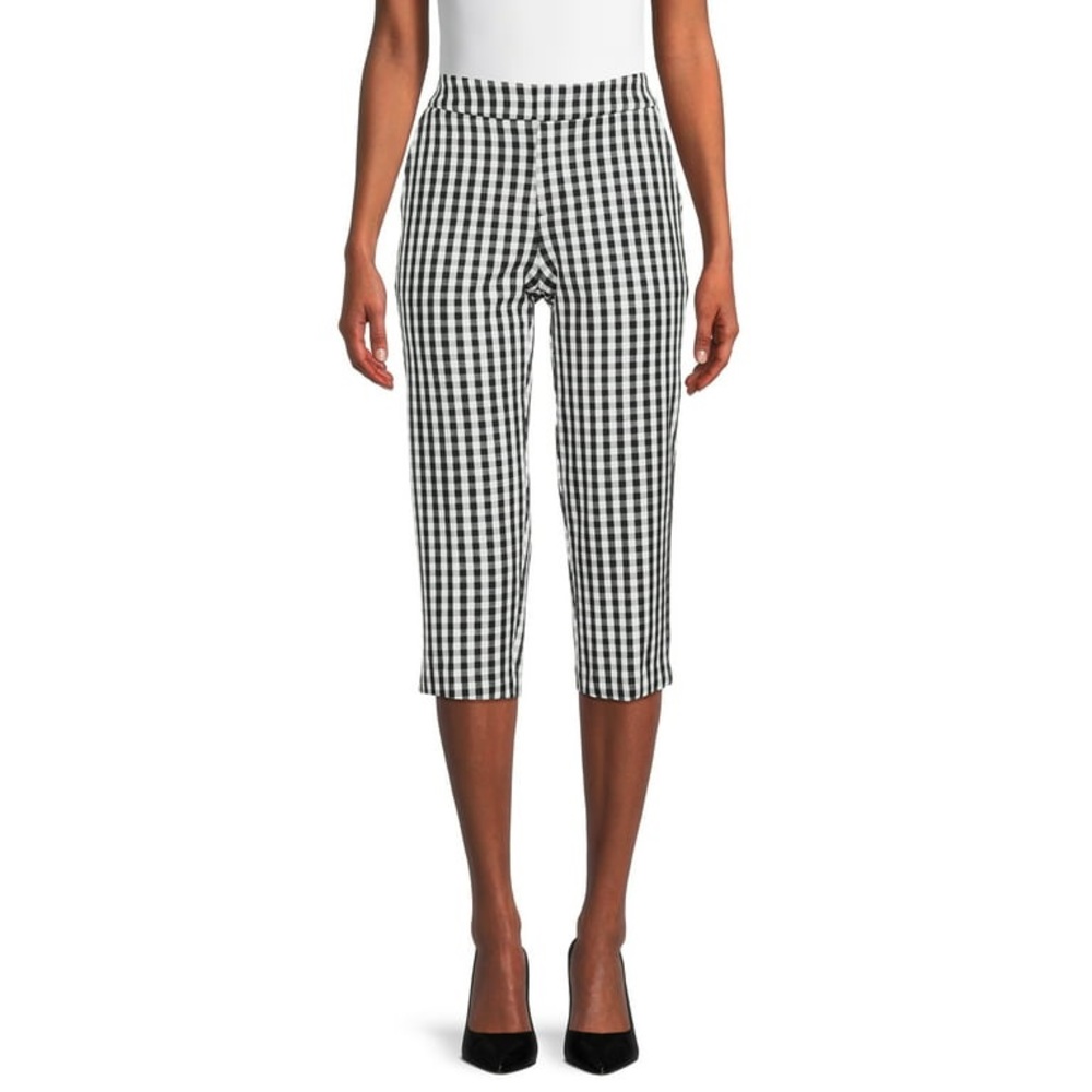 🔥NWT-Time and Tru Women's Mid Rise Woven Capri Pants